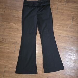 Target Black Fold-Over Waist Flare Pants